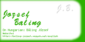 jozsef baling business card
